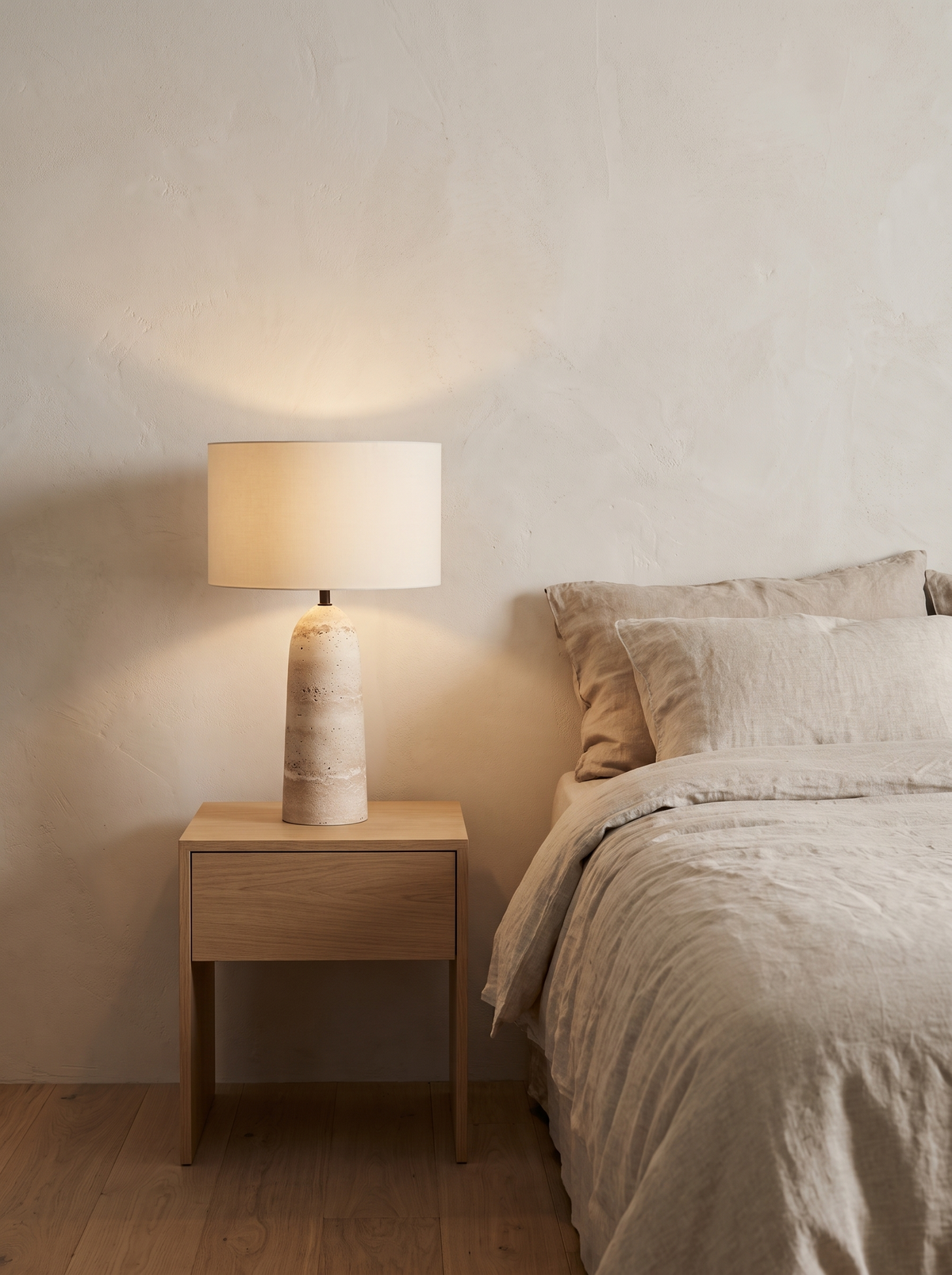 Atelieree lifestyle image: Travertine, Left Honest